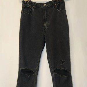 Abercrombie & Fitch Women's Distressed Dark Grey Denim SIZE 30
